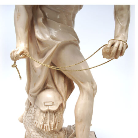 _0006_A. Santini Large David and Goliath Resin Sculpture
