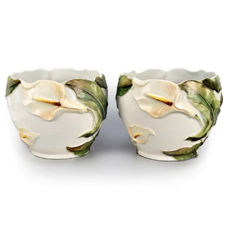 Stunning Pair of High Quality Calla Lily Planters Made in Portugal